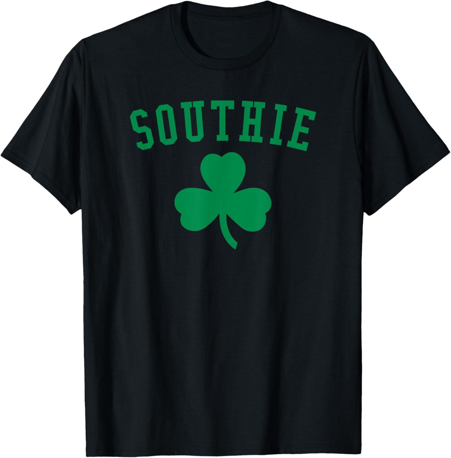 Southie Irish St. Patrick s Day South Boston Shamrock Unisex T-Shirt S