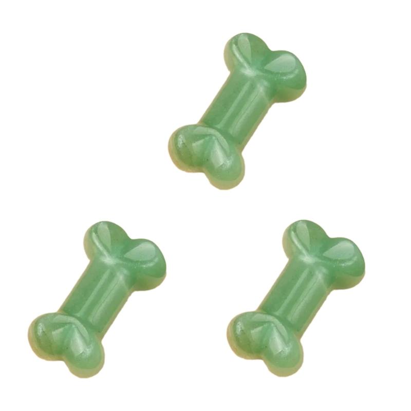 

3 Pieces Small Dog Bone Statue Craft from Natural Crystals Stone Portable for Craft Projects and Room Decoration