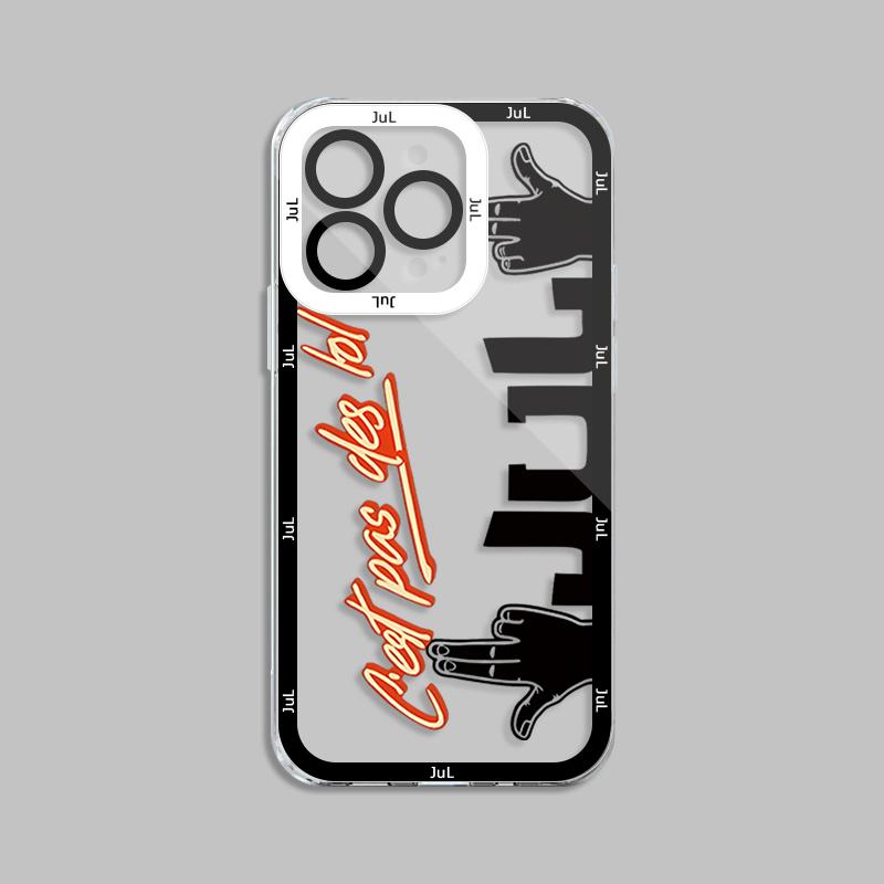 

Чехол для телефона Rapper JuL C est Pas Des Lol для iPhone 17 Air 16e 15 14 13 12 11 Pro Max Plus Mini SE Ударопрочный Мягкий Силиконовый Чехол iPhone 11 Pro Max