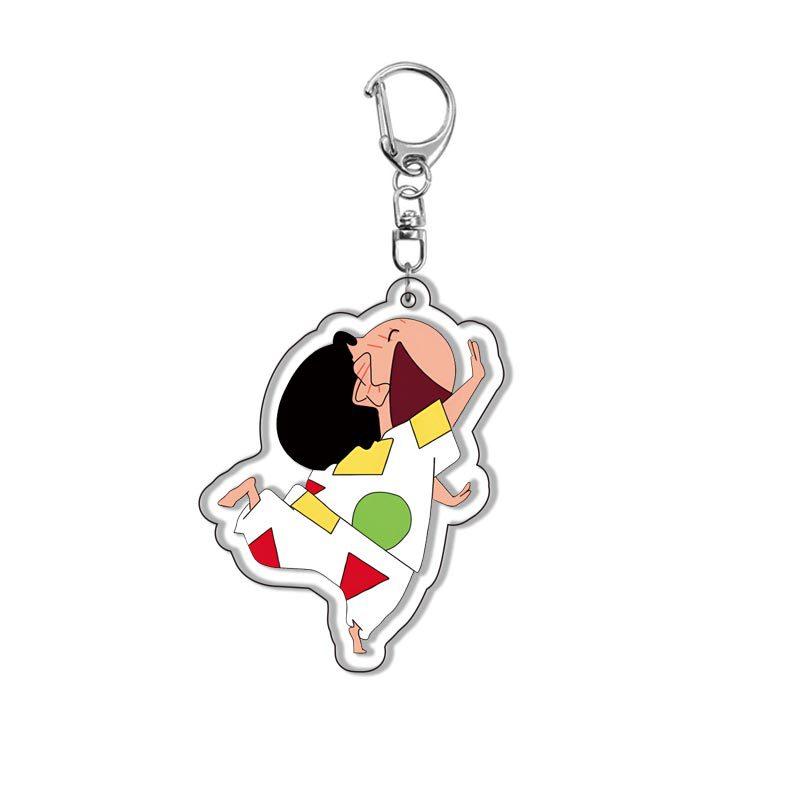 Crayon Shin-chan Acrylic Double Sided Keychain Shinnosuke Nohara Misae Nohara Cartoon Charm Anime Peripherals Cute Cartoon
