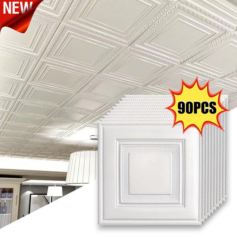 

3D Waterproof Wall Stickers Peel and Stick Wallpaper Self Adhesive 35cm*35cm Wallpapers Home Decor Sheet Paper Moisture-proof 35cmX35cm-90pcs
