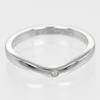 CARTIER Ballerina curve Ring Pt950Platinum/diamond #4.1(US Size) 3g Women Used
