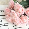 Moist Surface Green Leaves Hemming Imitation Rose Wedding Decorative Plants Bridal Artificial
