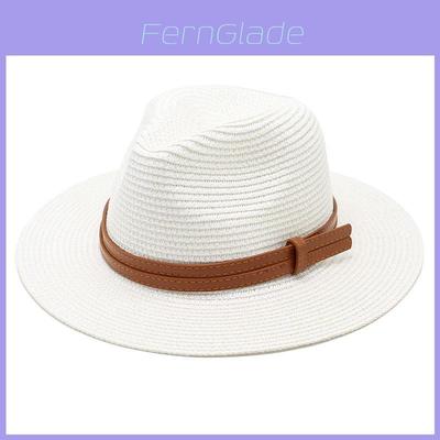 Jazz Straw Hat For Men Women With Wide Brim Sunshade For Outdoor Beach Parties