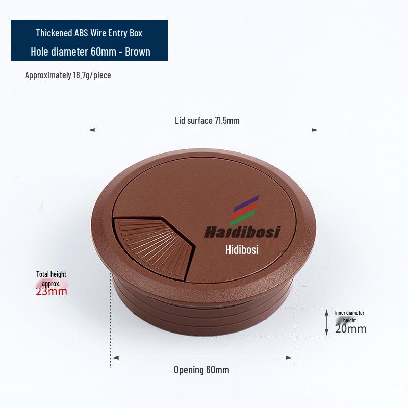 ABS Plastic Round Cable Hole Cover for Desk and Furniture
