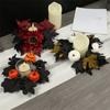 Simulated Maple Leaf Halloween Candle Wreath Artificial Wreath Ornament  Festival
