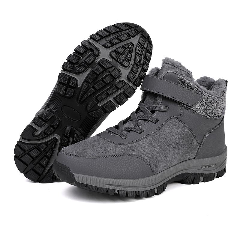 Wasserdichte Schneestiefel Plüsch Damen Stiefeletten Herren Rutschfeste Baumwollschuhe Fellgefütterte Winter Warm Outdoor Wanderschuhe