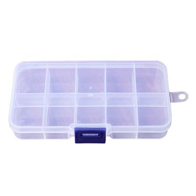 Boîte de Rangement 10 Grilles Plastique Compartiment Unique Taille Réglable Organisateur de Bijoux Conteneur pour Boîtes Organisateur de Boîte Outil