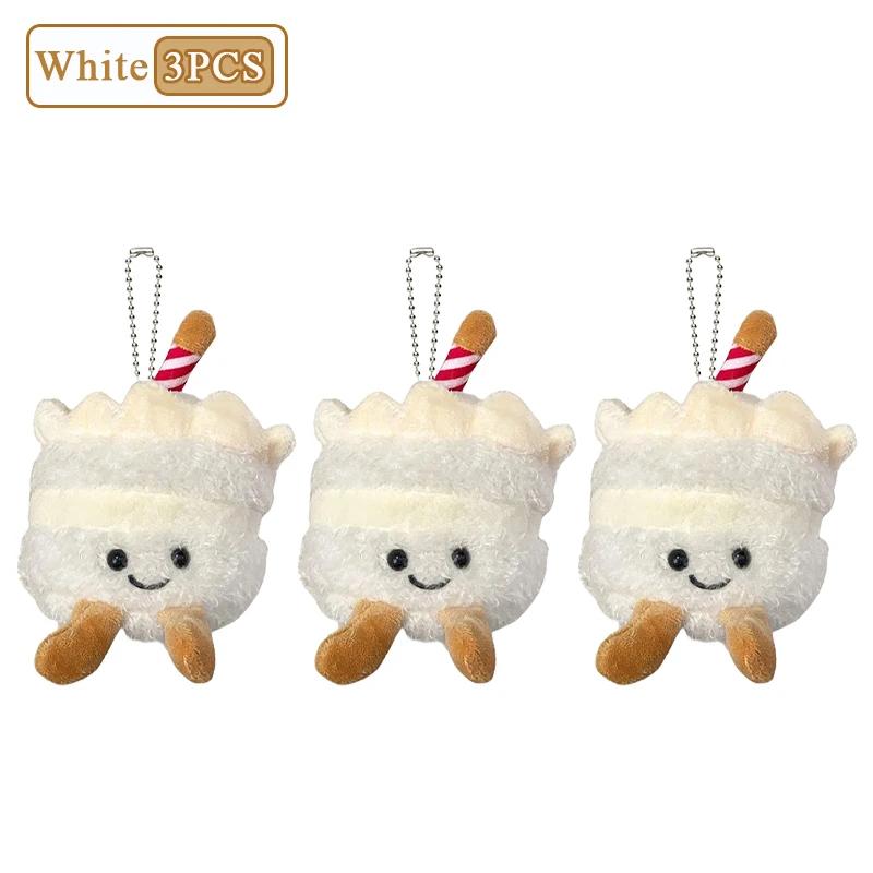 1-10 Piezas Llavero de Pastel de Peluche Lindo Regalo de Cumpleaños Realista Muñeco de Peluche Suave Decoración para Niñas Niños Recuerdos de Fiesta Decoración para el Hogar del Coche