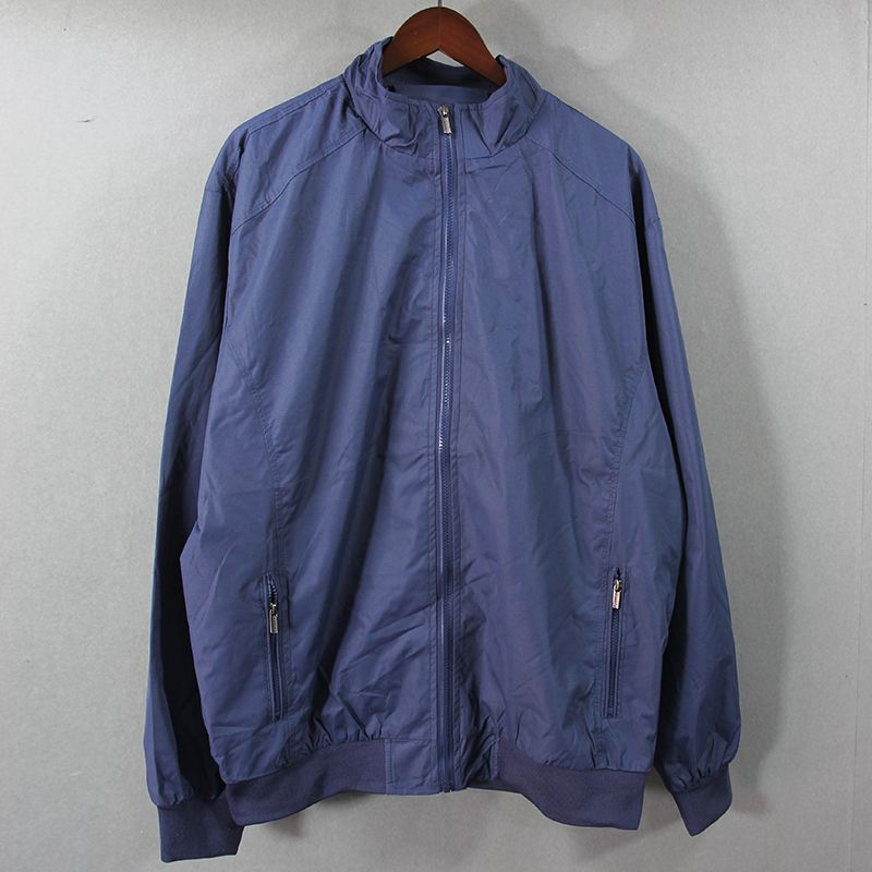 

Весенне-осенняя куртка свободного кроя с воротником-стойкой, брызгозащитная для внешней торговли Dark blue 5XL (95.00 kg-105.00 kg