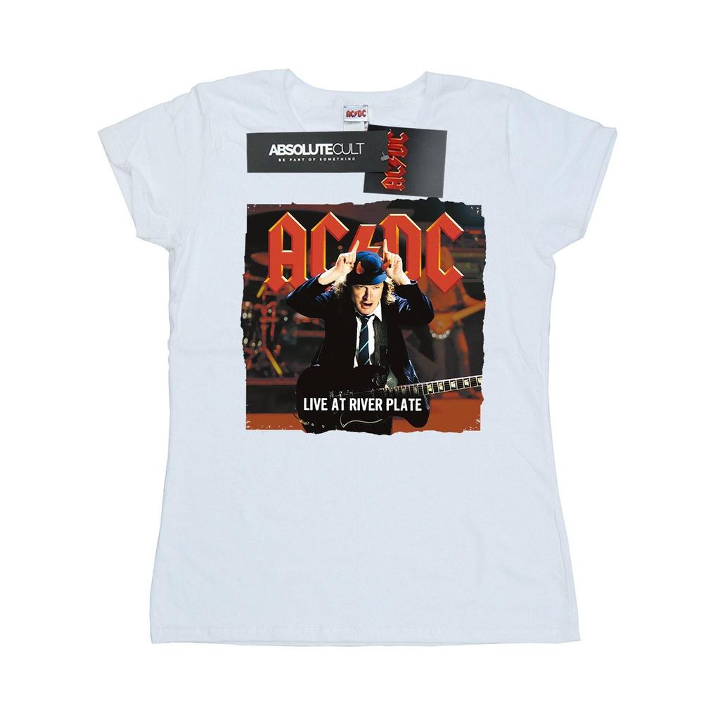 AC/DC Womens/Ladies Live At River Plate Columbia Records Cotton T-Shirt
