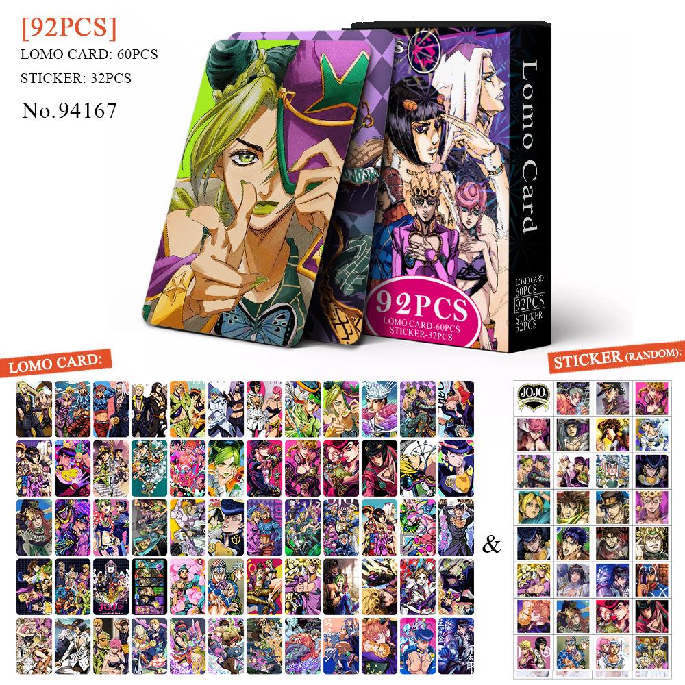 92 STÜCK Anime JoJo Lomo Karte beidseitig HD Farbdruck Bildersammlung Karte Geschenke