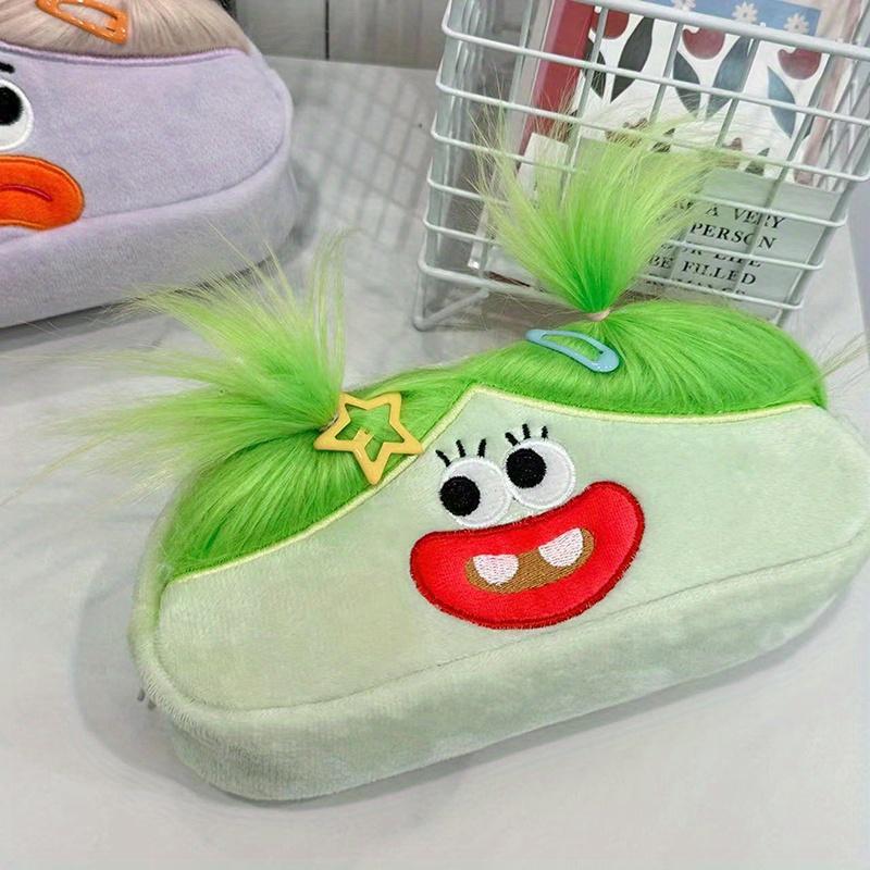 Funny Big Capacity Plush Pencil Bag Creative Cartoon Big Mouth Girl Pens Storage Case Portable School Stationery Gift