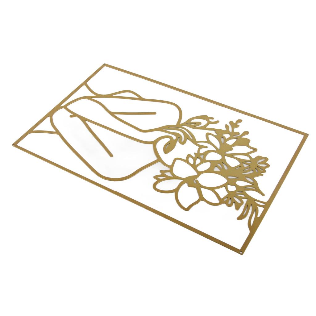 Single Line Art Wall Decor Iron Minimalist Female Line Drawing Home Hanging Wall Decor for Bedroom