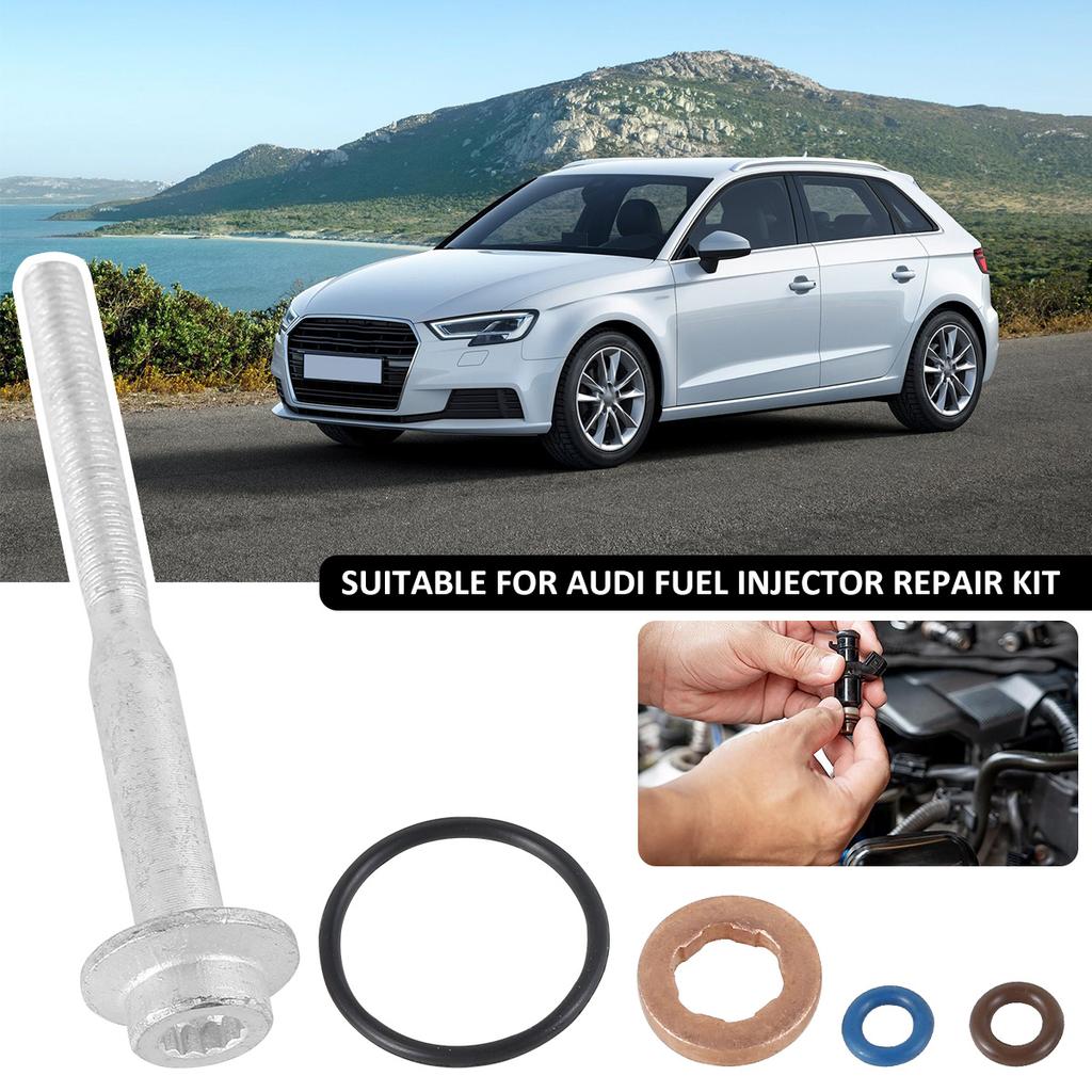 Injector Repair Kit Injector Seal and Bolt Set Compatible with A3 8P1 1.6 TDI 66 kW 90 PS Fuel Injection Nozzle Injector Bolts