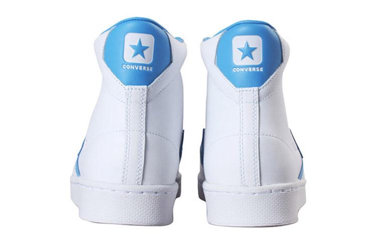 Pro Leather Converse Hi 'White Blue' 166813C