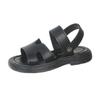 Boys Sandals Retro Non-slip Soft Sole Kids Casual Shoes Soild Color Versatile 2025 Summer Children Beach Shoes Open Toes Trendy