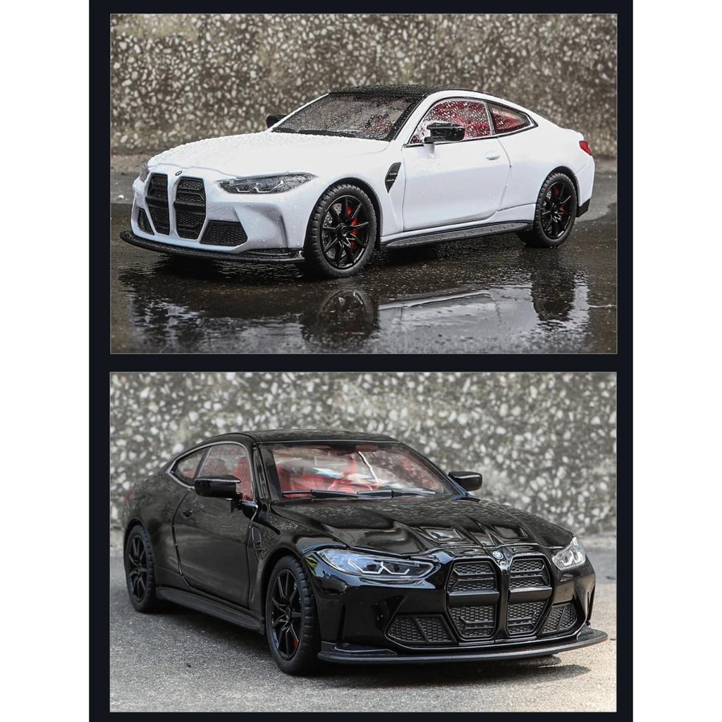1/24 BMW M4 G82 Coupe Alloy Sports Car Model Diecasts Metal Vehicles Car Model Simulation Sound Light Collection Chlidrens Toys Gift