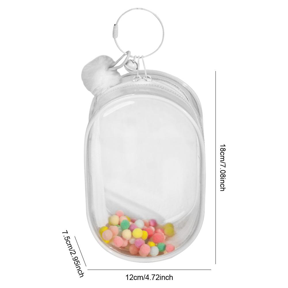 For Labubu V1 V2 Transparent Protective Cover Monster Toy Elf Doll Storage Box Dustproof Hanging Plush Doll Bag Display Cover