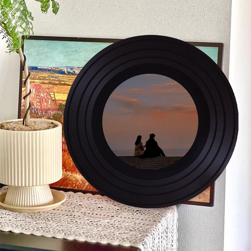 Sunset Romance Vinyl Ornament: Personalized Home Decor Gift