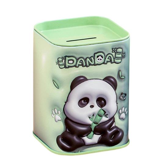 

Cartoon Animal Tinplate Piggy Bank Unbreakable Coin Cash Container Storage Jar Boys Girls Money Saving Box Desktop Decoration зелёный