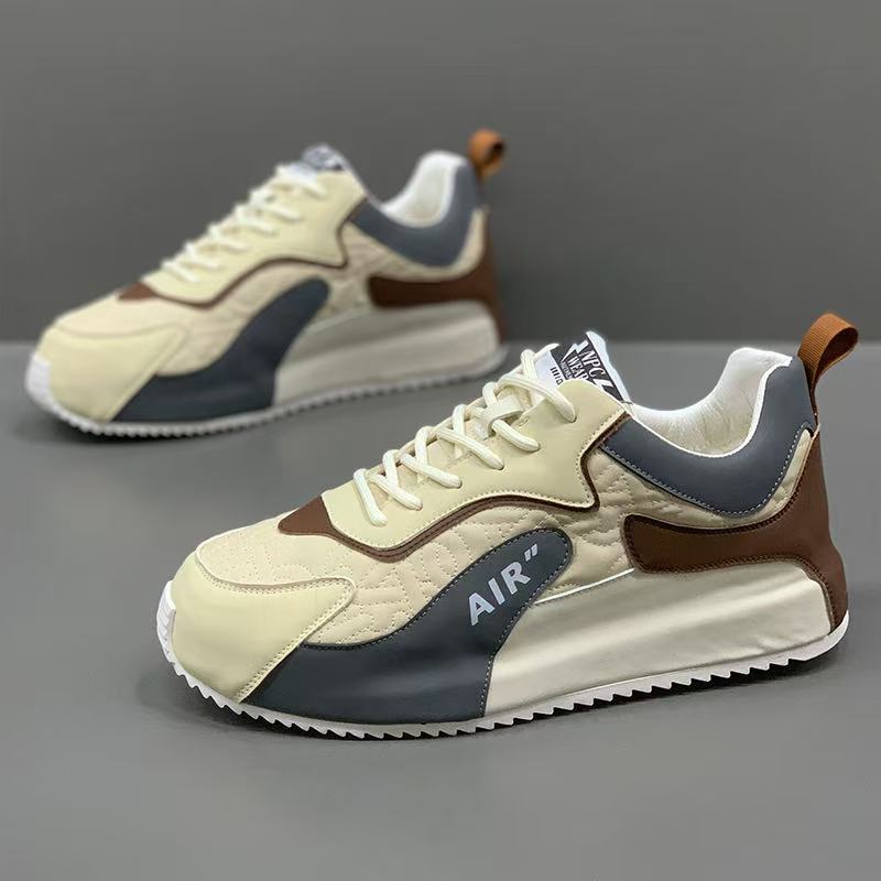 

Мужские осенне-зимние легкие туфли на толстой подошве, увеличивающие рост, белые, повседневные, подходящие ко всему, мужские спортивные туфли 50