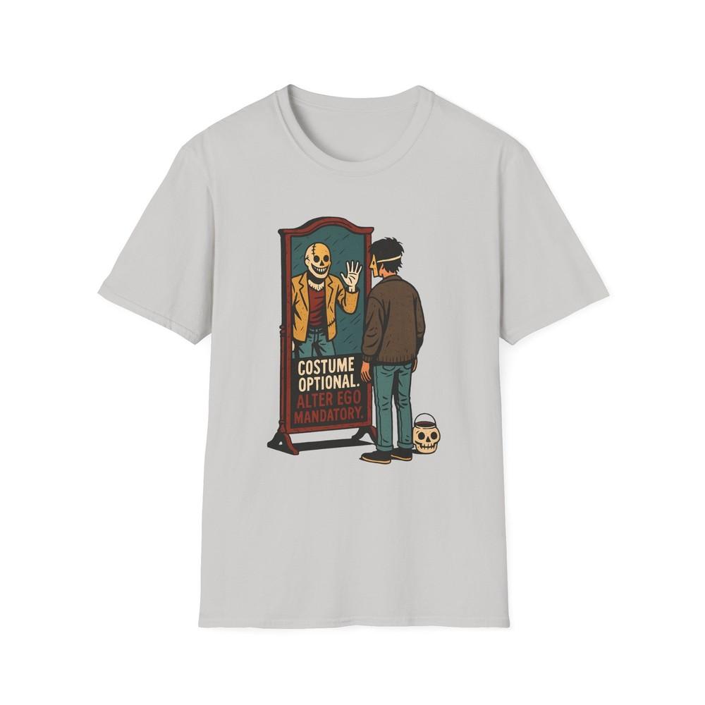 

Унисекс футболка софтстайл Хэллоуин Костюм Зеркального Монстра Эмоциональная Осень M