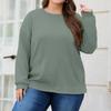 Plus Size Sweatshirt For  Women Oversized Crewneck Long Sleeve Pullover Tops