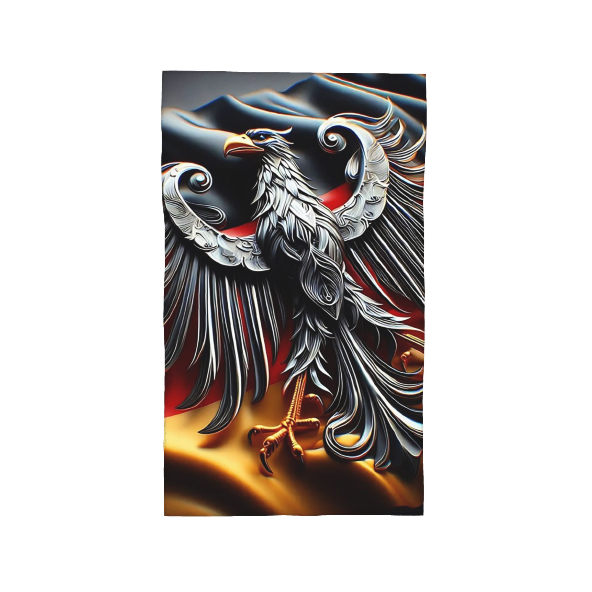 

German Empire Eagle Flag Soft Face Towel Quick Dry Pool Bath Cotton Towels Absorbent W40*H60(CM)