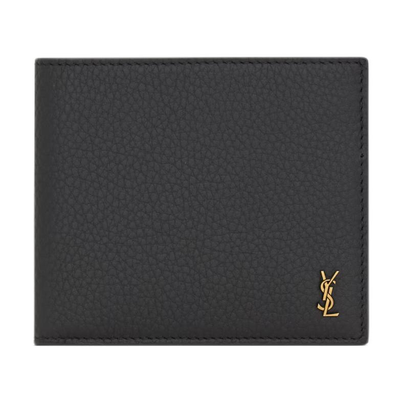 

Saint Laurent Ysl Logo Leather Wallet Unisex Wallet Black 847954AAET91000 Basic Set (Bag+Dust Bag)