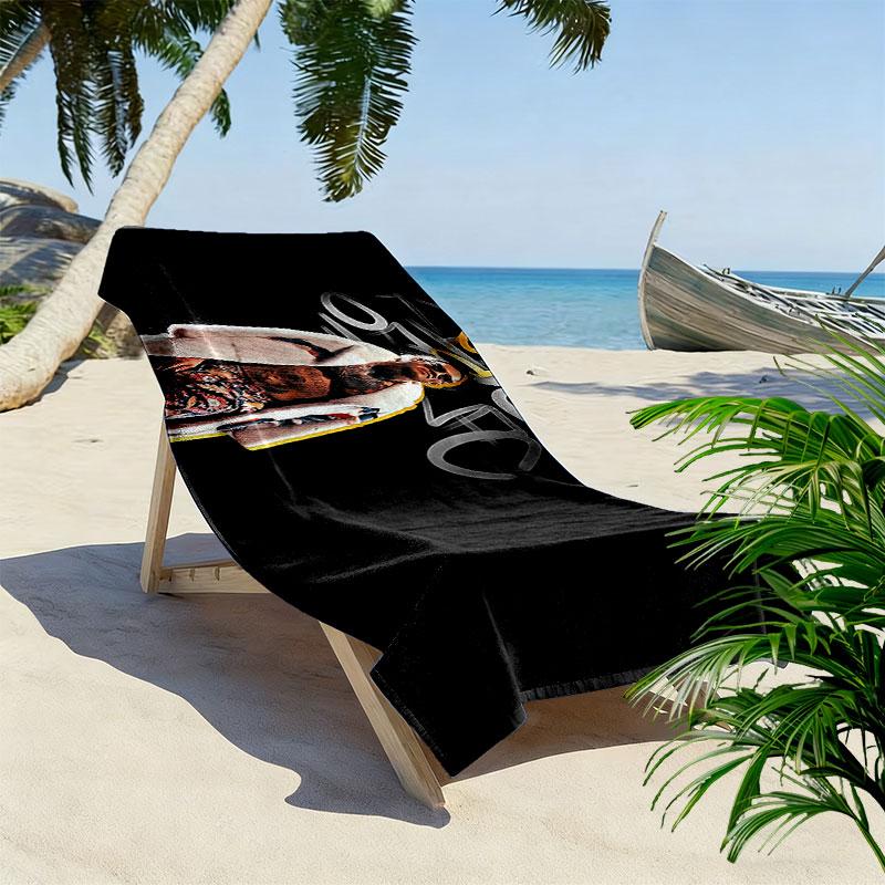 The Notorious Print Beach Towel, Large Soft Quick Dry Towel for Beach Camping Swimming