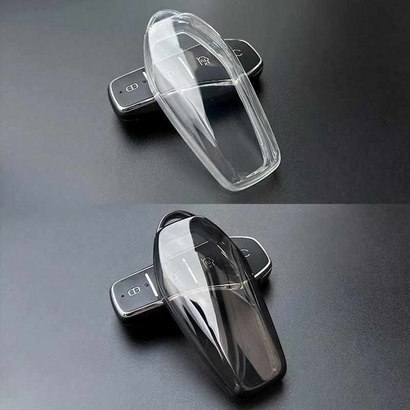 soft TPU Car Key Case Cover Transparent remote Protector shell for BYD Han Ev Tang Dm/Qin PLUS/Song Pro/MAX/Yuan Dolphin Buckle