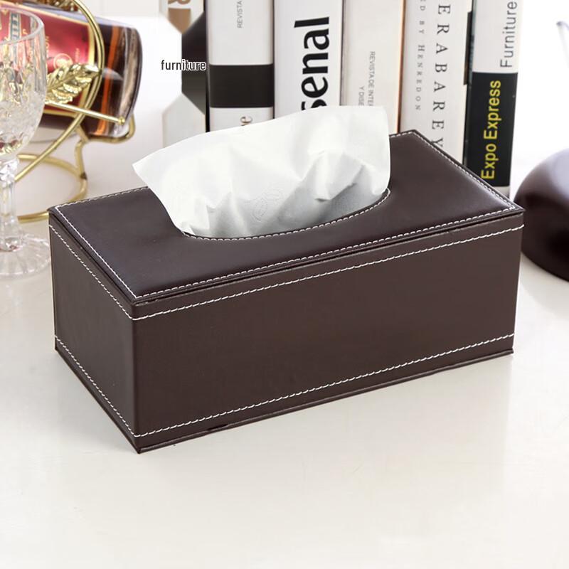 Churong Outdoor Travel Large PU Leather Tissue Box (2-Pack)