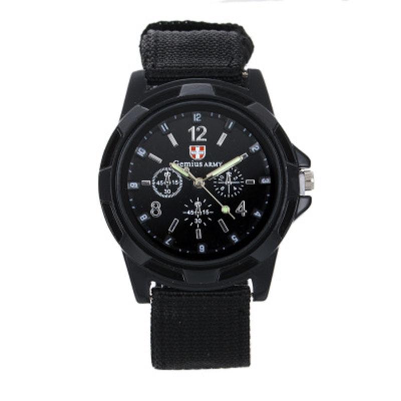 Men's Watch With Sport Military Analog Design And Durable Nylon Strap Ideal Gift