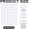 48 Pcs Felt Pads for Cabinet Door, 1/2in White Round Quite Cabinet Pads Bumpers Self Adhesive Felt Furniture Pad for Kitchen Furniture Floor Drawers