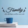 Family Quotes Stickers Family Words Wall Stickers Bedroom Living Room 10cm*30cm*0.1cm Customizable Design Easy To Remove