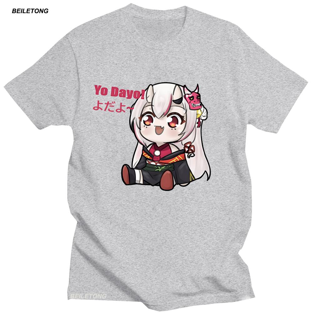 Vtuber Hololive T Shirts Nakiri Ayame Dayo Print Tshirts Short Sleeve Casual Harajuku 100% Cotton Tops Summer Kawaii Aesthetic