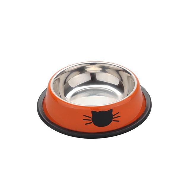 Stainless steel water bowl feeder solution dog and cat supplies double bowl pet dog and cat feeding table
