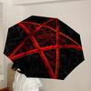 1 Stück Pentagramm Symbol Automatischer Faltregenschirm - Kompaktes 8-Rippen-Design, Langlebiger Kunststoff & Eisen, Leicht für den Täglichen Gebrauch im Freien, a0929205