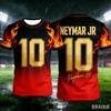 Neymar's Summer 3D Printed Family Sportswear Football Jersey T-shirt Is Quick-drying and Breathable Suitable for Sports Wear