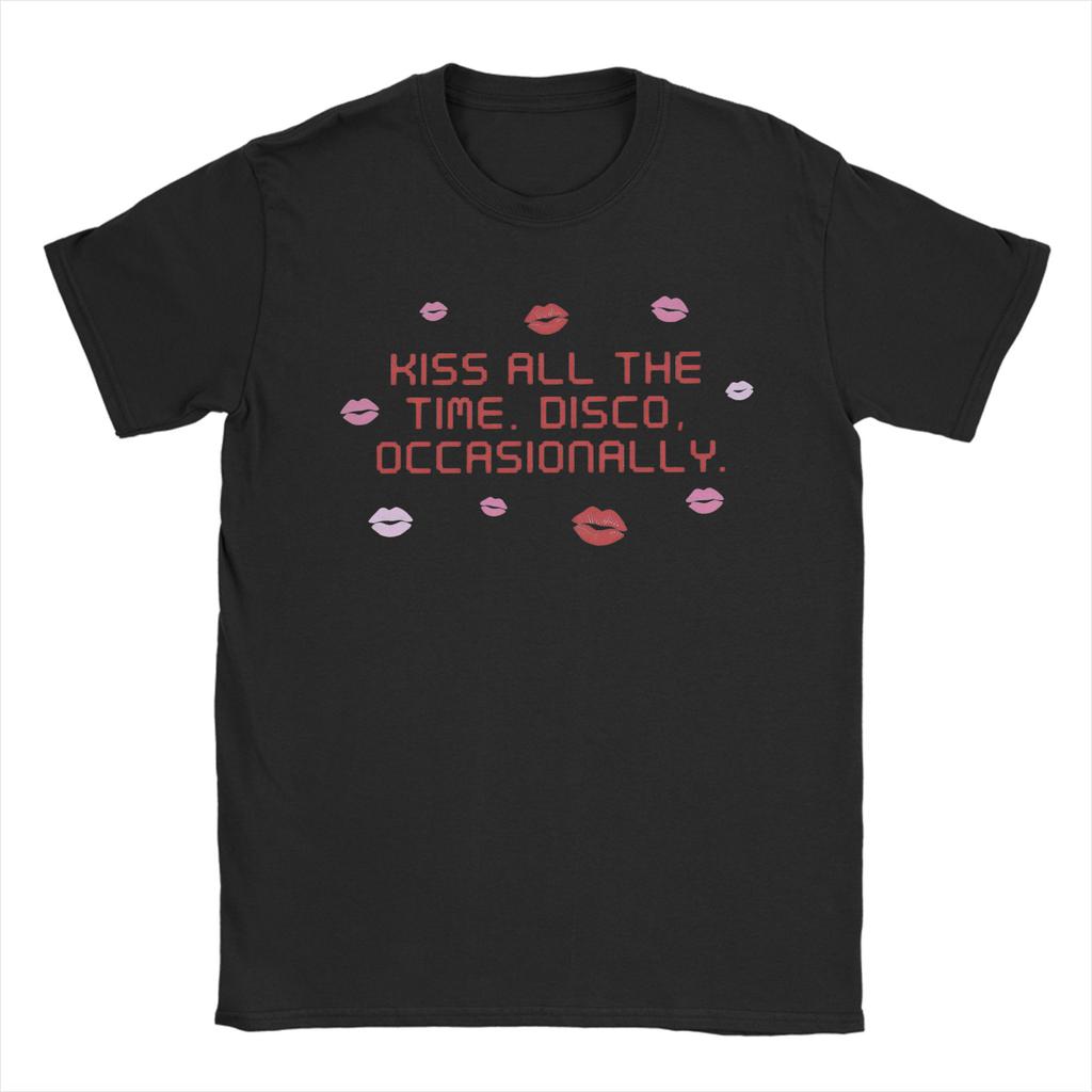 Unisex Unisex Harrys Kiss All The Time Album T Shirts Styles Pure Cotton Tops Vintage Short Sleeve Crewneck Tees Plus Size Tshirt