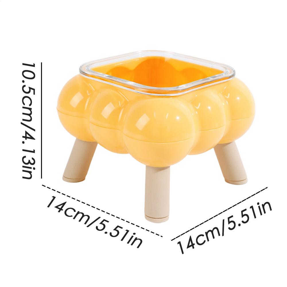 

Приподнятая миска для кошек Высокая миска для кошек Миска для воды на высоких ножках Миска для кормления питомцев против черного подбородка Для ежедневного дома, путешествий, квартиры, пола, улицы жёлтый