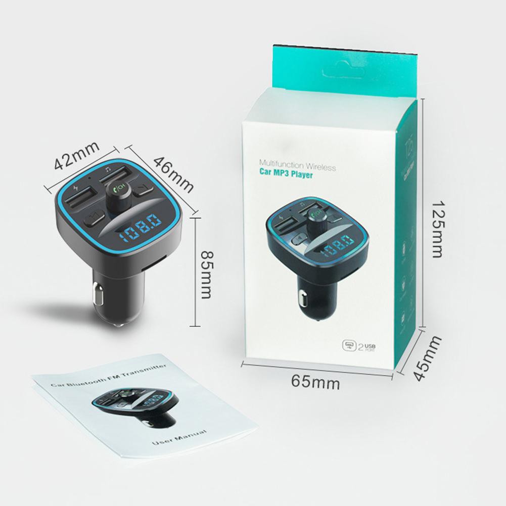 

T25 FM-передавач Автомобільний Bluetooth-сумісний 5.0 Аудіоприймач MP3-плеєр Подвійний USB Швидка зарядка Handsfree Бездротовий Автомобільний Зарядний Пристрій