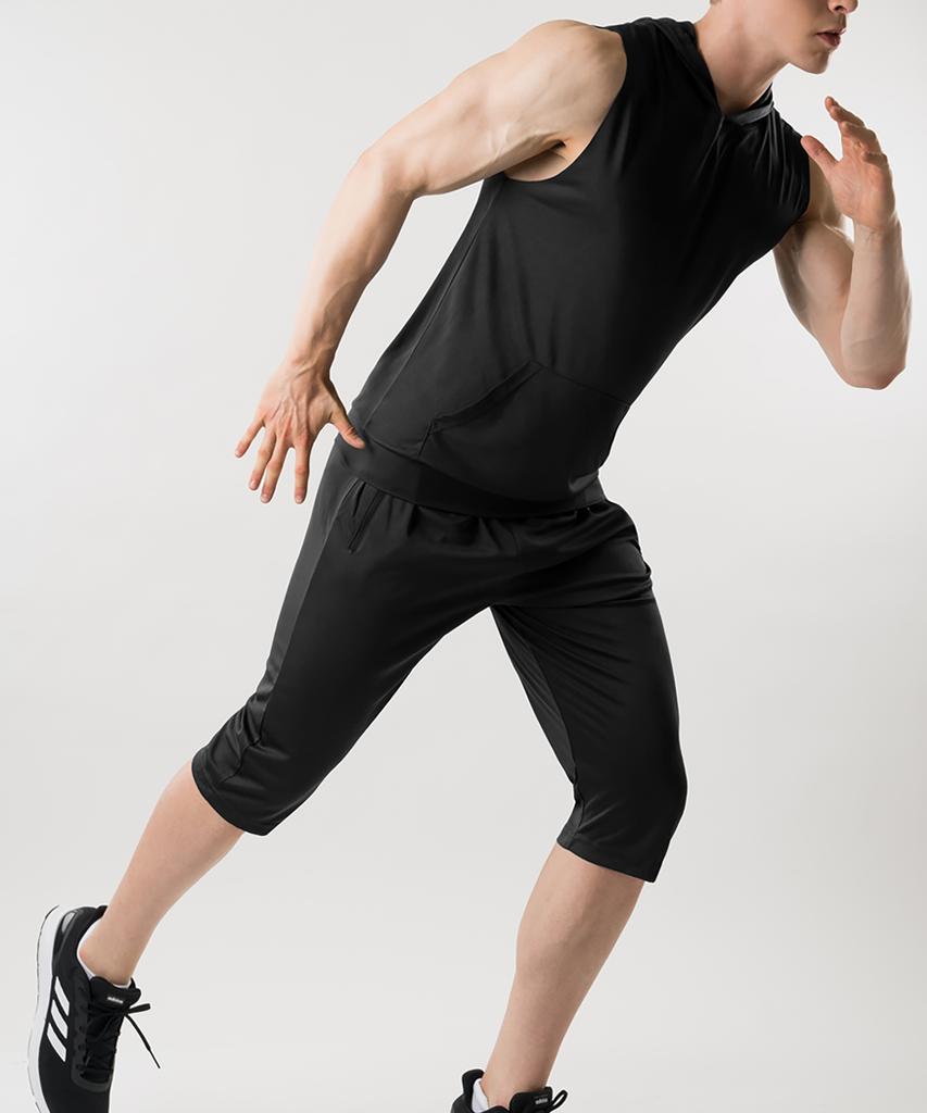 ARMEDES [2Pack] Men'S Functional Sleeveless Training Hoodie Ar-93 (A Type)