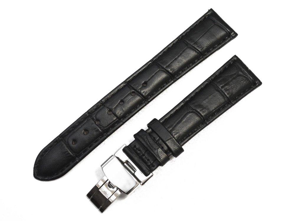 

Детали часов King Watch, совместимые с ремнем Bulgari Solo Tempo ST42, вторичный продукт с тиснением под крокодила и пряжкой D, черный [импортный оригинал] 23/20 мм