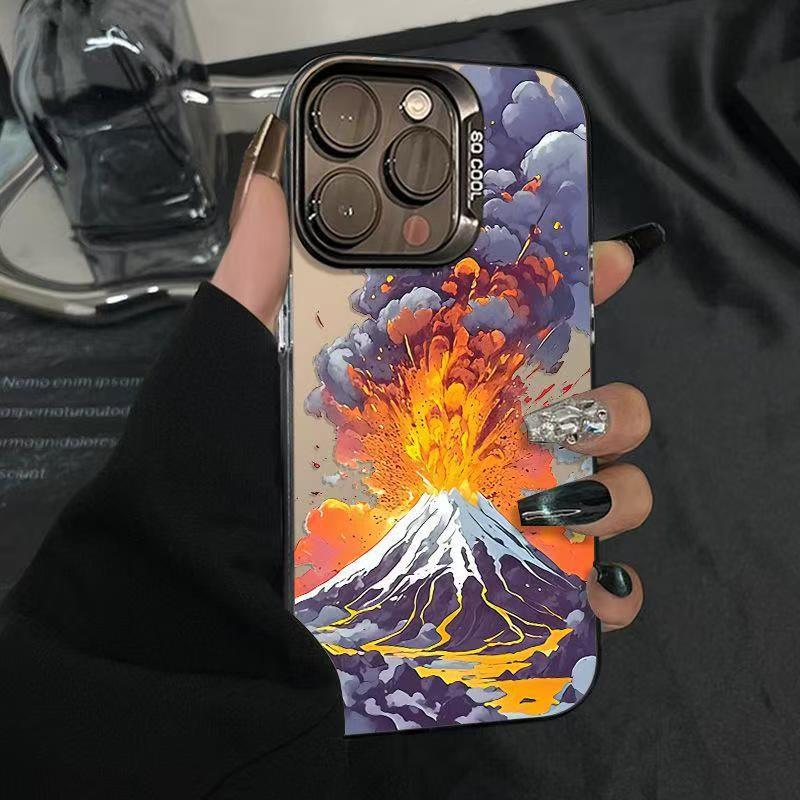 

Volcanic Eruption iPhone Case for 16 Pro, 15 Promax, 14, 13, 12 – Trendy Cross-Border Design iPhone 16 Pro Max