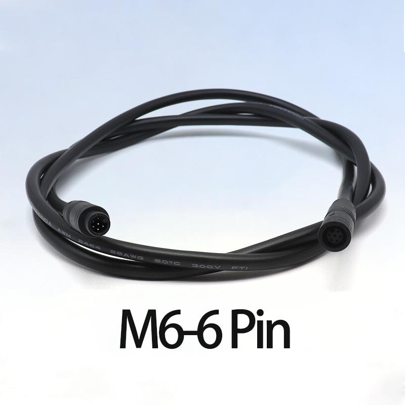 M6 M8 2 3 4 5 6 Pin Male to Female EbikeElectric Butt Cable Plug Connector Scooter Brake waterproof Signal Sensor cord 1 meterl