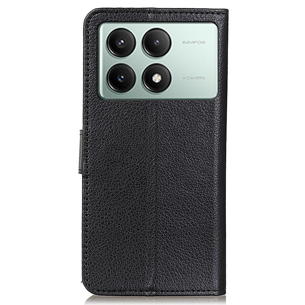 For Xiaomi Redmi K70E 5G/Poco X6 Pro 5G Case PU Leather Litchi Texture Wallet Phone Cover