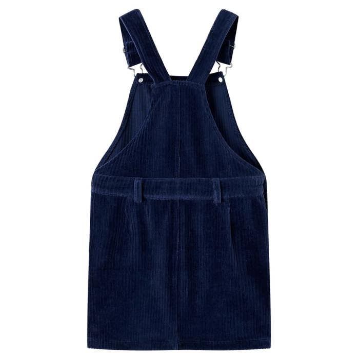 Robe salopette pour enfants velours côtelé bleu marine 92/104/116/128/140