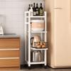 Pull-Out Design Kitchen Storage Rack Space Saving Multi-Tier Shelves Kitchen Organizer Rack Sturdy Construction Rolling Cart